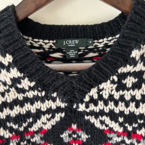 J. Crew Handknit Lambswool V-Neck Sweater - MINT! - Picture 2 of 4
